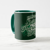 Vintage Happy Saint Patrick's day  Mok (Voorkant links)
