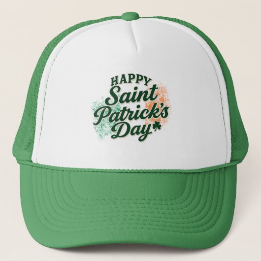 Vintage Happy Saint Patrick's day Trucker Pet (Voorkant)