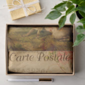 Vintage Hare Rabbit Floral Flowers French Tissuepapier (Geschenk)