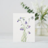 Vintage Harebell Bloed Briefkaart (Staand voorkant)