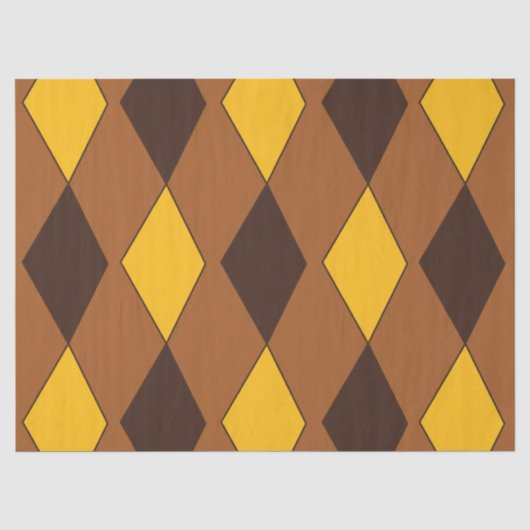 Vintage Harlequin Diamantpatroon Tissuepapier (Voorkant)