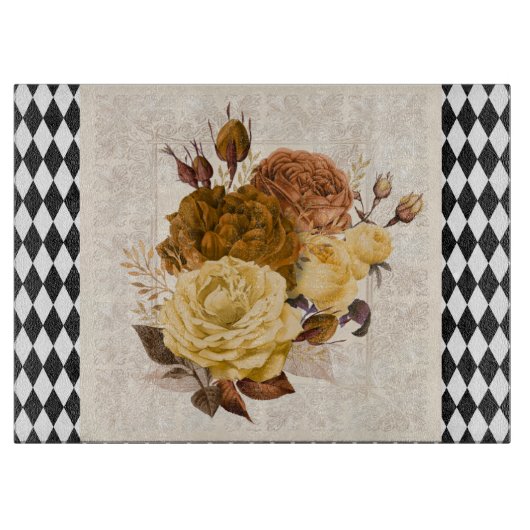 Vintage Harlequin Garden Rozen Snijplank (Voorkant)