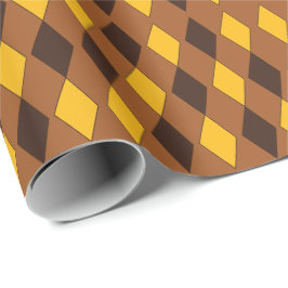 Vintage Harlequin Verjaardag Diamant Patroon Cadeaupapier