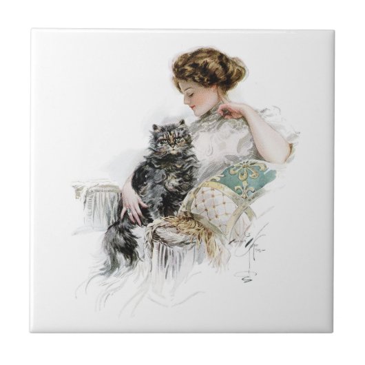 Vintage Harrison Fisher Tegeltje (Voorkant)