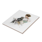 Vintage Harrison Fisher Tegeltje (Zijkant)