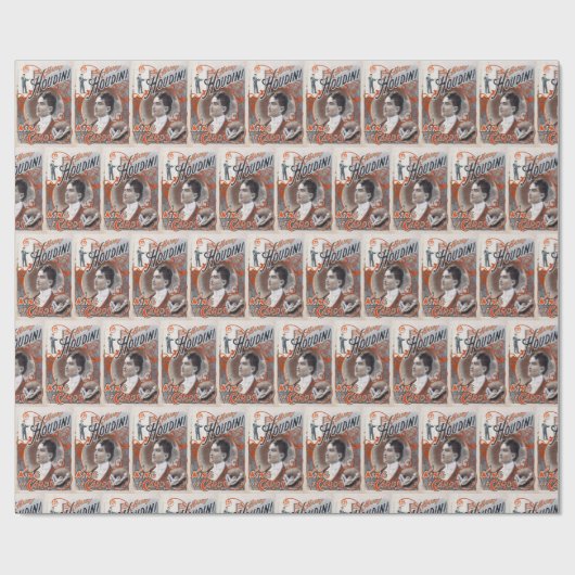 Vintage Harry Houdini Cadeaupapier (Vlak)