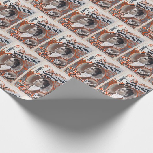 Vintage Harry Houdini Cadeaupapier (Hoek)