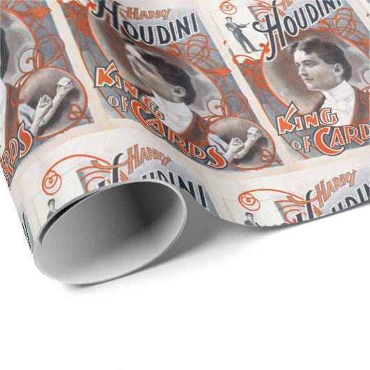 Vintage Harry Houdini Cadeaupapier (Rol Hoek)