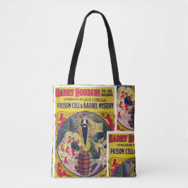Vintage Harry Houdini Gevangenis Cel en Barrel Mys Tote Bag