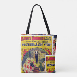 Vintage Harry Houdini Gevangenis Cel en Barrel Mys Tote Bag