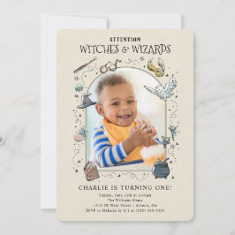 Vintage Harry Potter Eerste Verjaardag - Foto Kaart