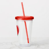 Vintage Hart Acryl Drinkbeker (Links)
