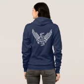 Vintage Hart Met Vleugels Hoodie (Achterkant volledig)
