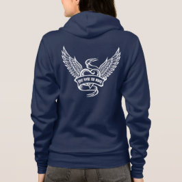 Vintage Hart Met Vleugels Hoodie