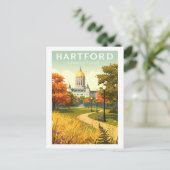 Vintage Hartford Connecticut Briefkaart (Staand voorkant)