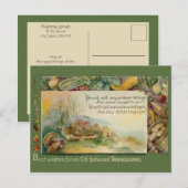Vintage Harvest Auld Lang Syne Thanksgiving Briefkaart (Voorkant / Achterkant)
