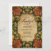 Vintage Harvest Floral Celebration Kaart (Voorkant)