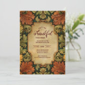 Vintage Harvest Floral Celebration Kaart (Staand voorkant)