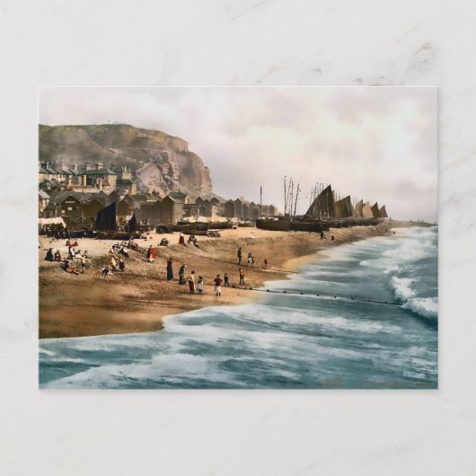 Vintage Hastings Sussex England Briefkaart (Voorkant)