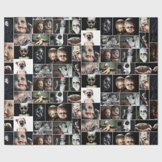 Vintage Haunted Dolls Wrapping Paper Cadeaupapier