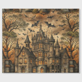 Vintage Haunted House (2) Cadeaupapier (Vlak)