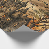 Vintage Haunted House (2) Cadeaupapier (Hoek)