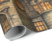 Vintage Haunted House (2) Cadeaupapier (Rol Hoek)