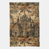 Vintage Haunted House (2) Theedoek (Verticaal)