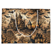 Vintage Haunted House Groot Cadeauzakje (Achterkant)