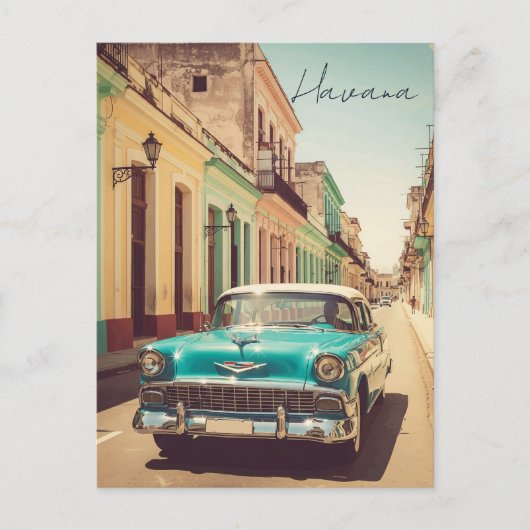 Vintage Havana Cuba Briefkaart (Voorkant)