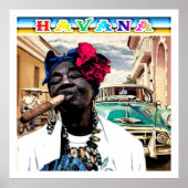 Vintage Havana Cuba Poster (Voorkant)