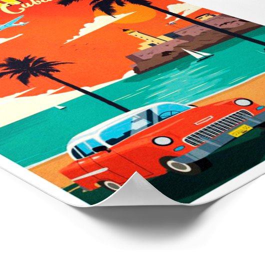 Vintage Havana Cuba Poster (Hoek)