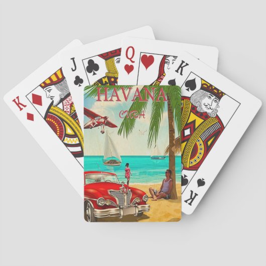 Vintage Havana Cuba Speelkaarten (Achterkant)
