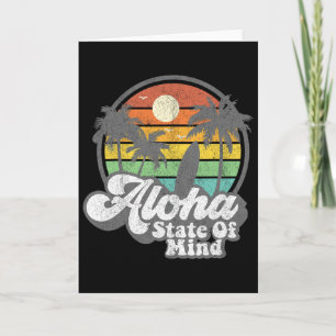 Vintage Hawaï Aloha Staat Hawaïaanse Strand Surfen Kaart