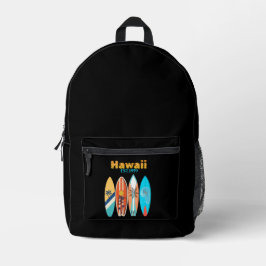 Vintage Hawaï Est. 1959 Retro Surfplanken Bedrukte Rugzak