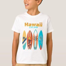 Vintage Hawaï Est. 1959 Retro Surfplanken  T-shirt