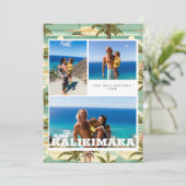 Vintage Hawaï | Mele Kalikimaka Kerstkaart (Staand voorkant)