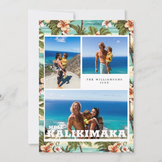 Vintage Hawaï | Mele Kalikimaka Kerstkaart (Voorkant)