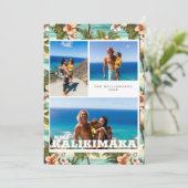 Vintage Hawaï | Mele Kalikimaka Kerstkaart (Staand voorkant)