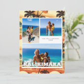 Vintage Hawaï | Mele Kalikimaka Kerstkaart (Staand voorkant)