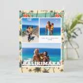Vintage Hawaï | Mele Kalikimaka Kerstkaart (Staand voorkant)