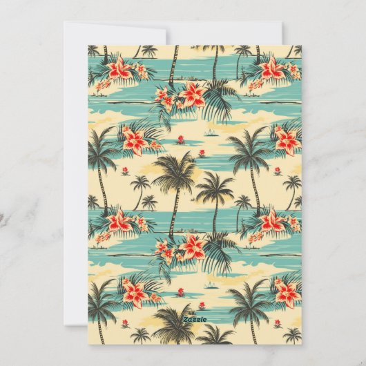 Vintage Hawaï | Mele Kalikimaka Kerstkaart (Achterkant)