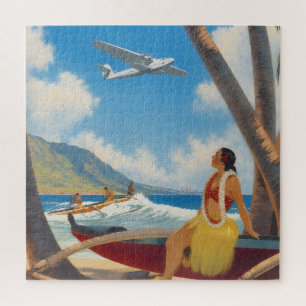 Vintage Hawaiaanse Hula Meisje Aloha Ontsnapping P Legpuzzel