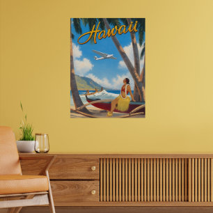Vintage Hawaiaanse Hula Meisje Aloha Ontsnapping P Poster
