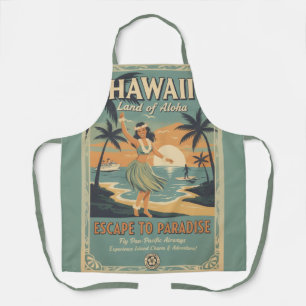 Vintage Hawaïaanse Land van Aloha Ontsnappen naar Schort