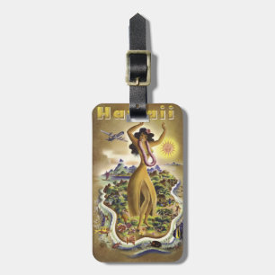 Vintage Hawaii 2 Bagagelabel