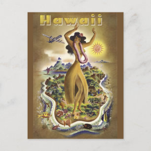 Vintage Hawaii 2 Briefkaart