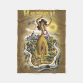 Vintage Hawaii 2 Fleece Deken (Voorkant)