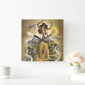 Vintage Hawaii 2 Vierkante Klok (Huis)