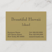 Vintage Hawaii 2 Visitekaartje (Achterkant)
